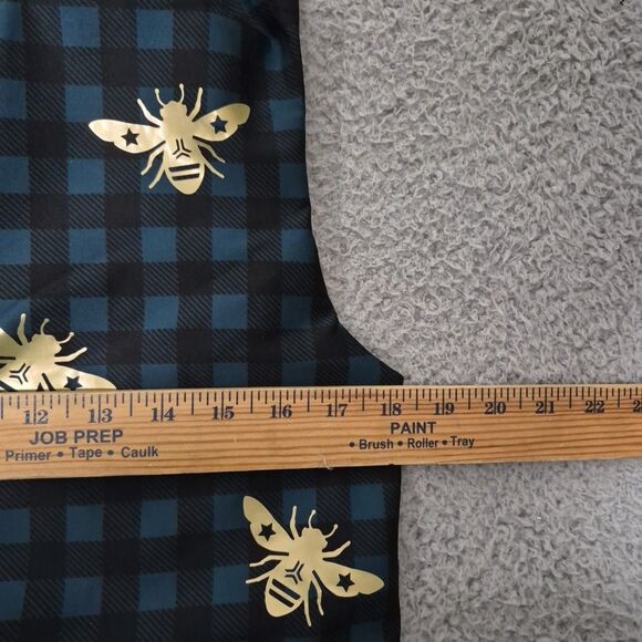 Ultracor Hoodie Vest Women Sz Small Plaid Green Black Gold Full Zip Bumble Bees - Picture 10 of 11